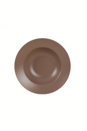 Hermia Plato de Cerámica Marrón 26 cm